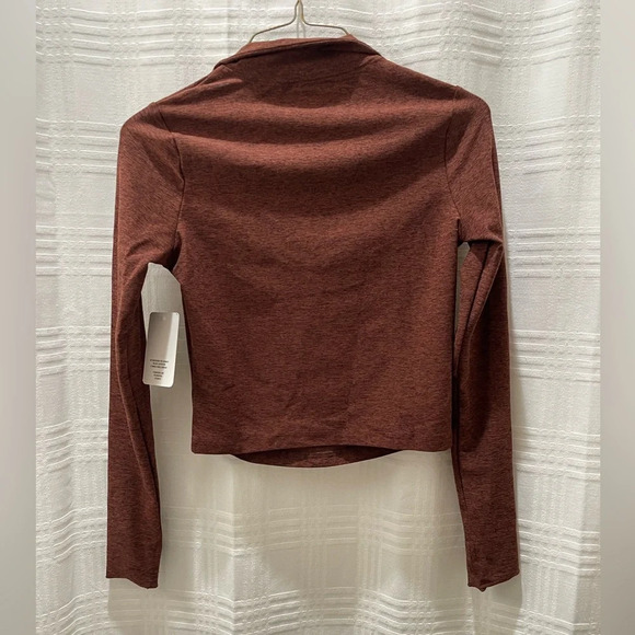 Year Of Ours Training long sleeve Shirt Zip Neck Bronze - Picture 4 of 11